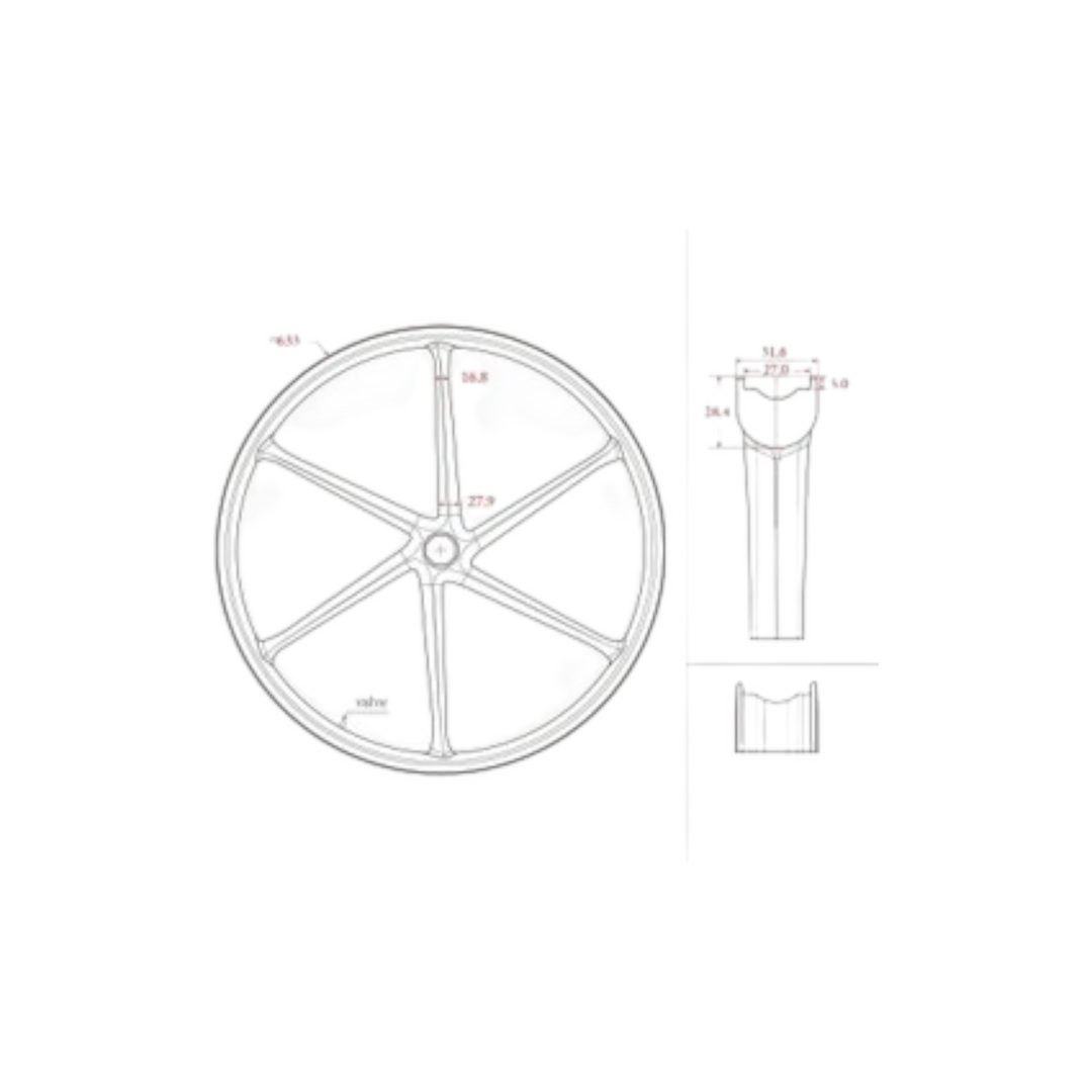 SALT Elite MTB/Gravel Disc Brake DB6S30 6 Spoke Wheelset