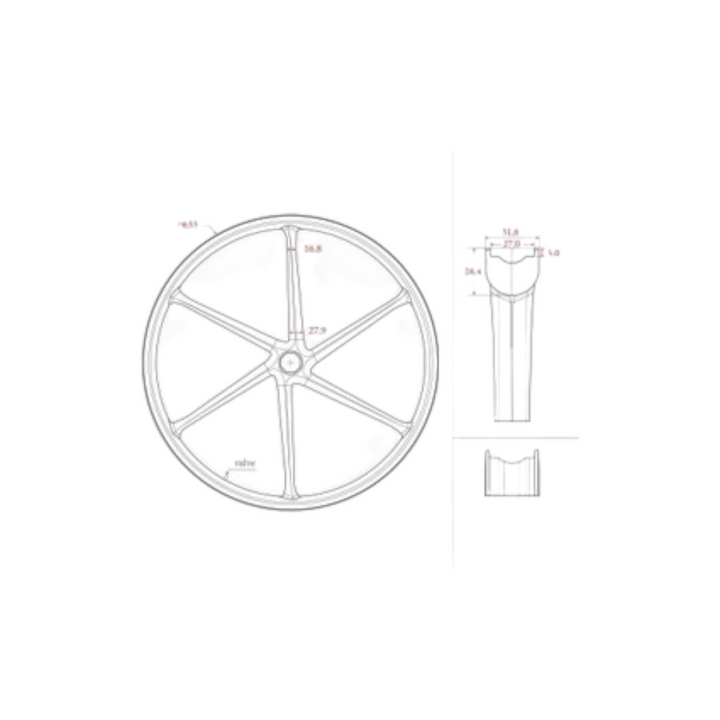 SALT Elite MTB/Gravel Disc Brake DB6S30 6 Spoke Wheelset